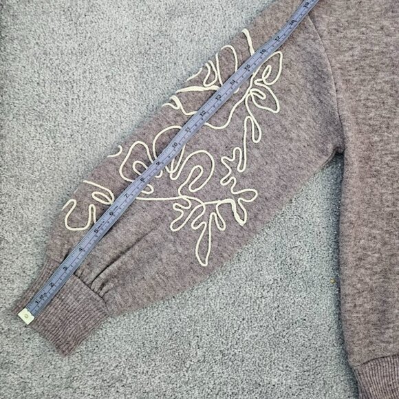 Mauve Drop Shoulder Sweater with Yarn Detail - Large - Picture 4 of 9